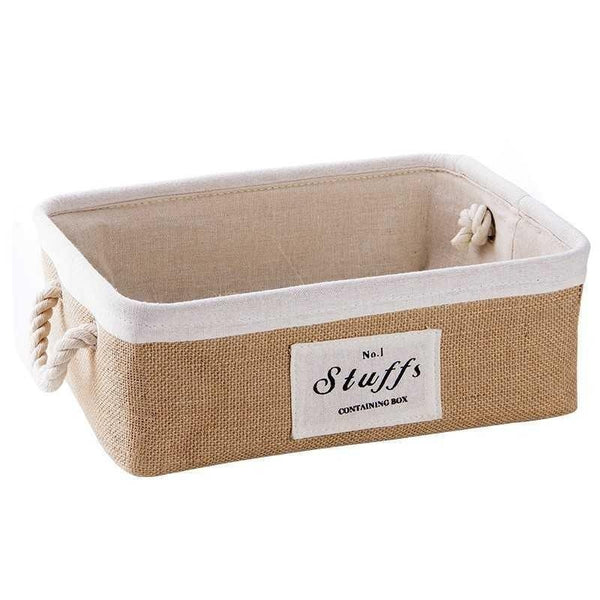 Department Store Household Jute Storage Basket Fabric Desktop