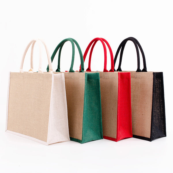 Retro environmentally friendly color jute bag