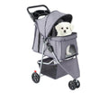 Foldable Pet Stroller for Dogs & Cats, Lightweight Travel Carrier with Storage Basket for Small to Medium Pets - Image FALSE - Buy from fishymint