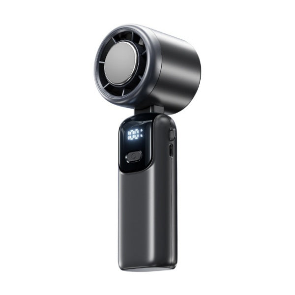 USB Rechargeable Mini Turbo Fan with LED Display, Portable Handheld Fan for Outdoor & Travel Use