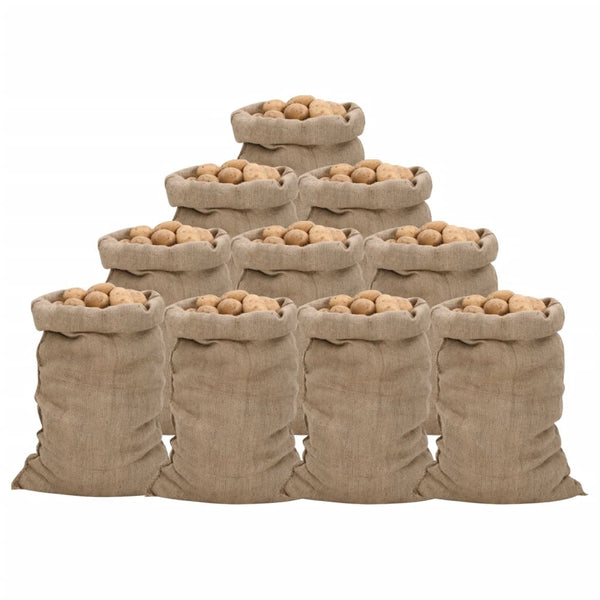 jute bags 10 pieces 100% jute 340 g/m²