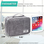 Electronics Travel Organizer Bag, Portable Cable & Charger Storage Case for Digital Accessories - Image  - Buy from fishymint