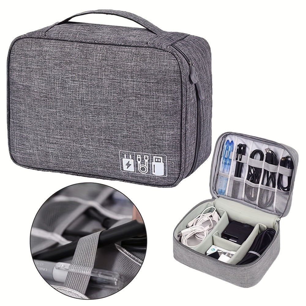 Electronics Travel Organizer Bag, Portable Cable & Charger Storage Case for Digital Accessories - Image FALSE - Buy from fishymint