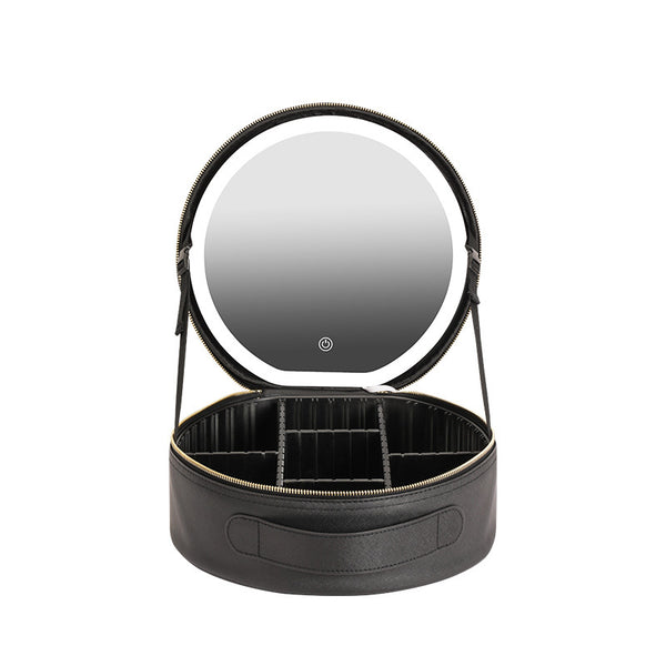LED Makeup Bag with Mirror Lights, Large Cosmetic Organizer Case for Travel & Beauty Essentials